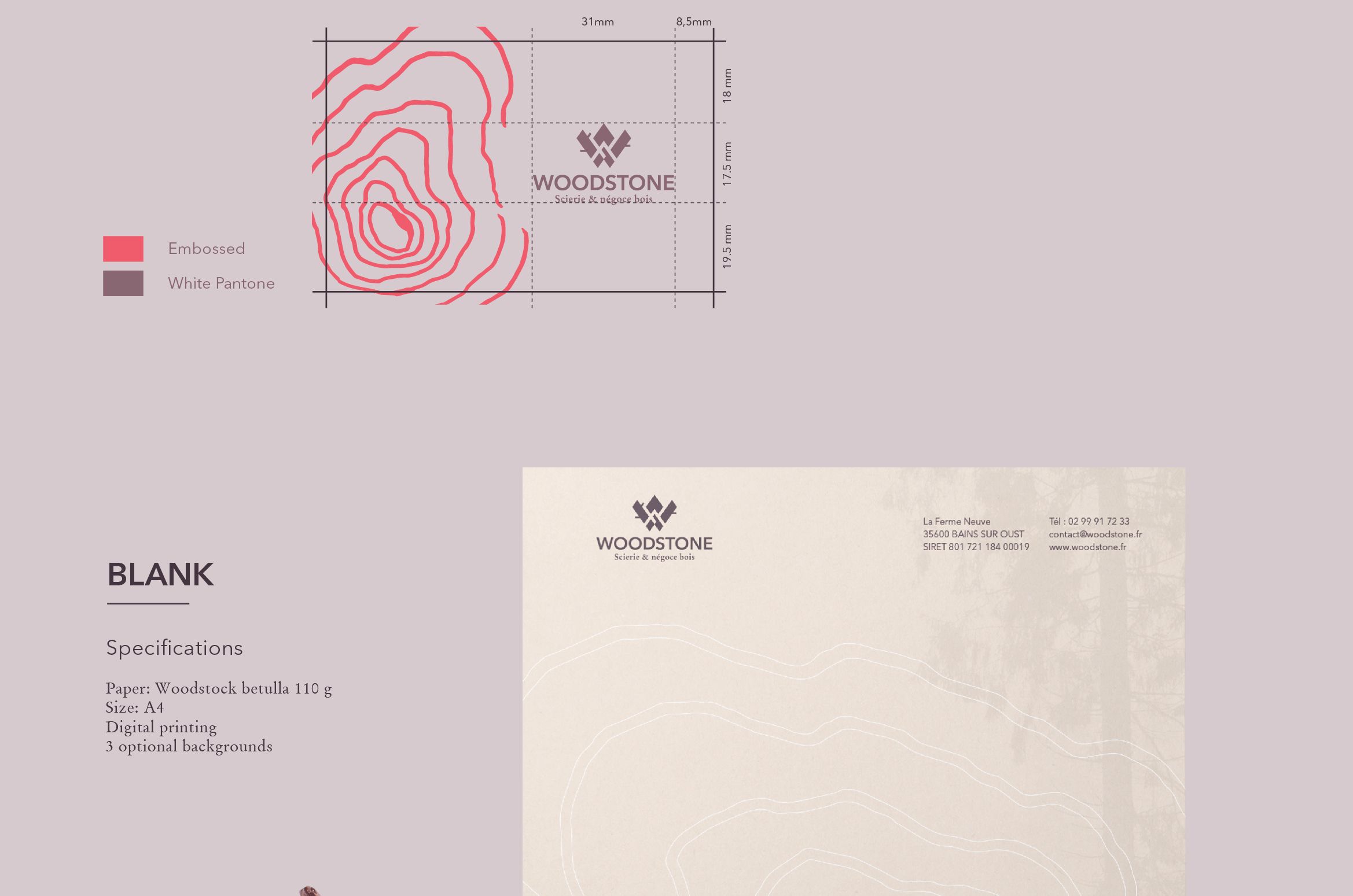 Woodstone logo and identity design