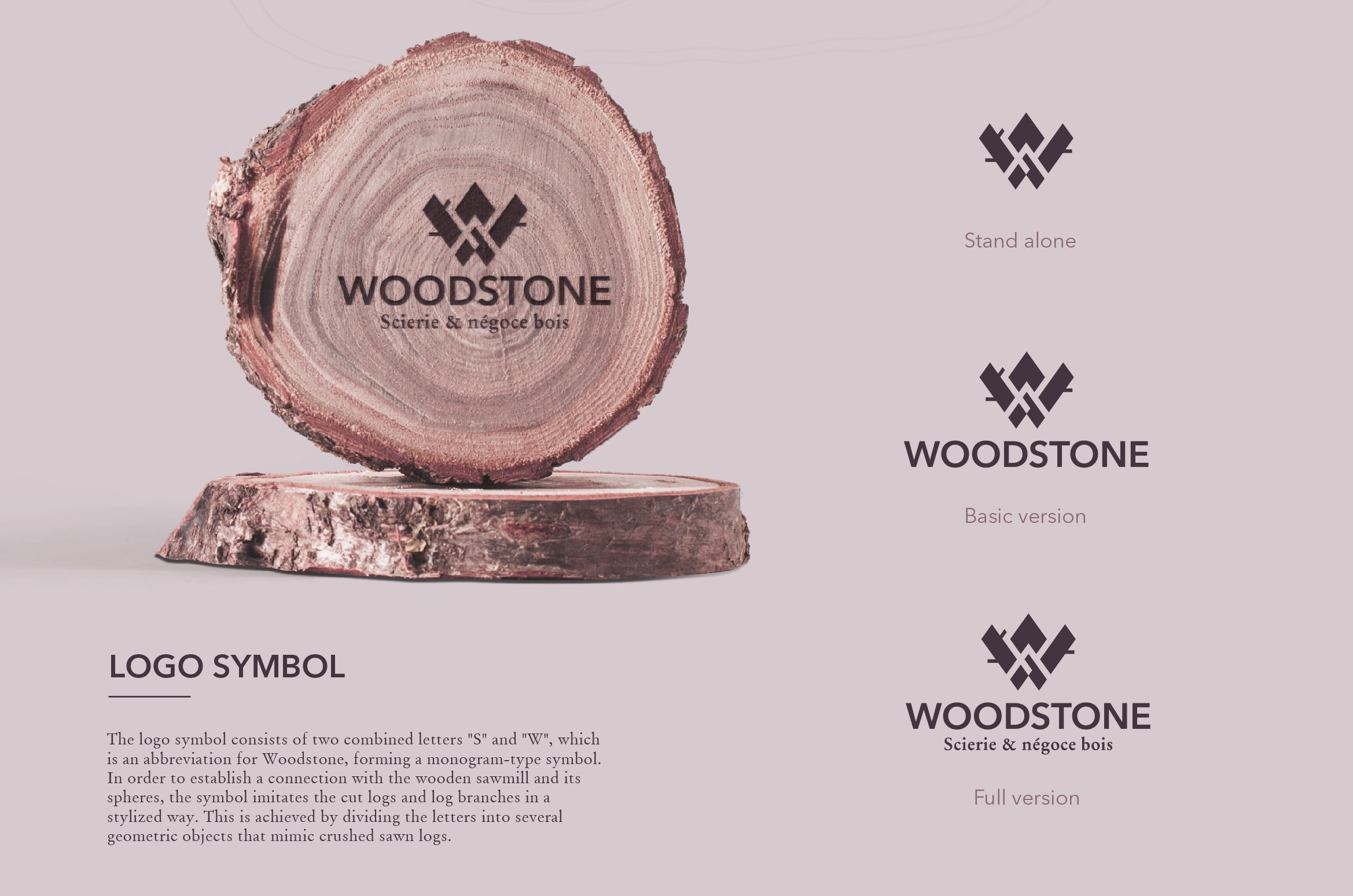 Woodstone logo and identity design