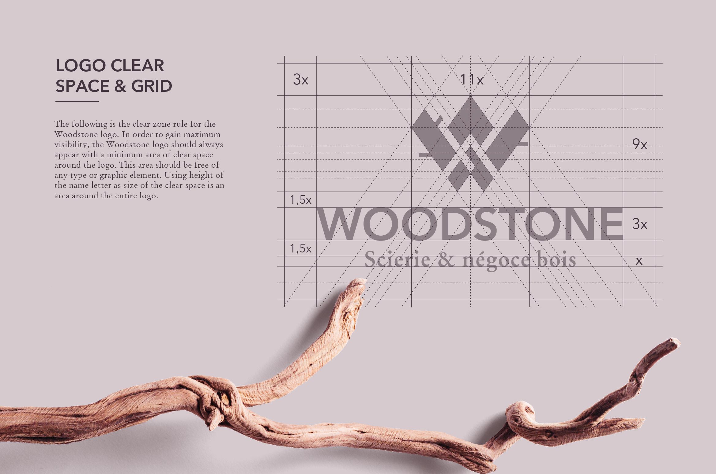 Woodstone logo and identity design