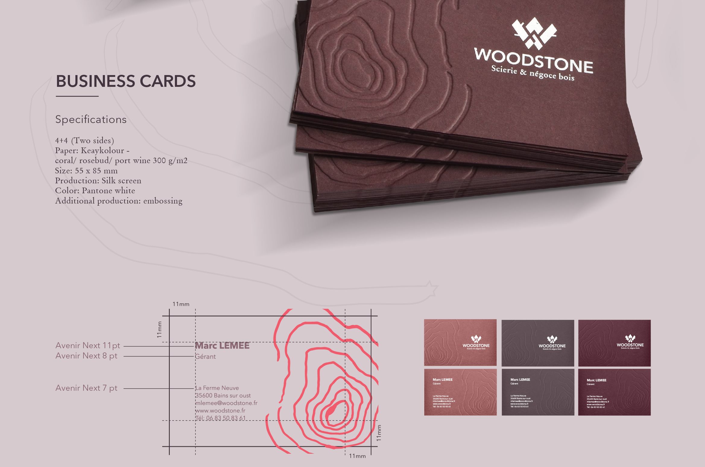 Woodstone logo and identity design